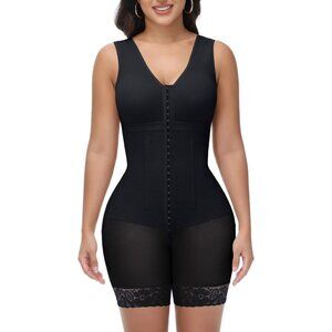 Women's Shapewear Tummy Control Full Body Shaper Post Surgery Black Garment